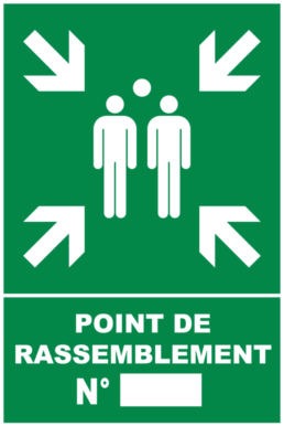 Panneau de sécurité Point de rassemblement